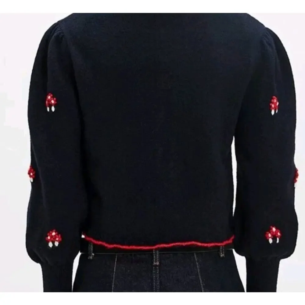 Free People Nonna Knit Cardi Midnight Bloom Combo Size Xsmall